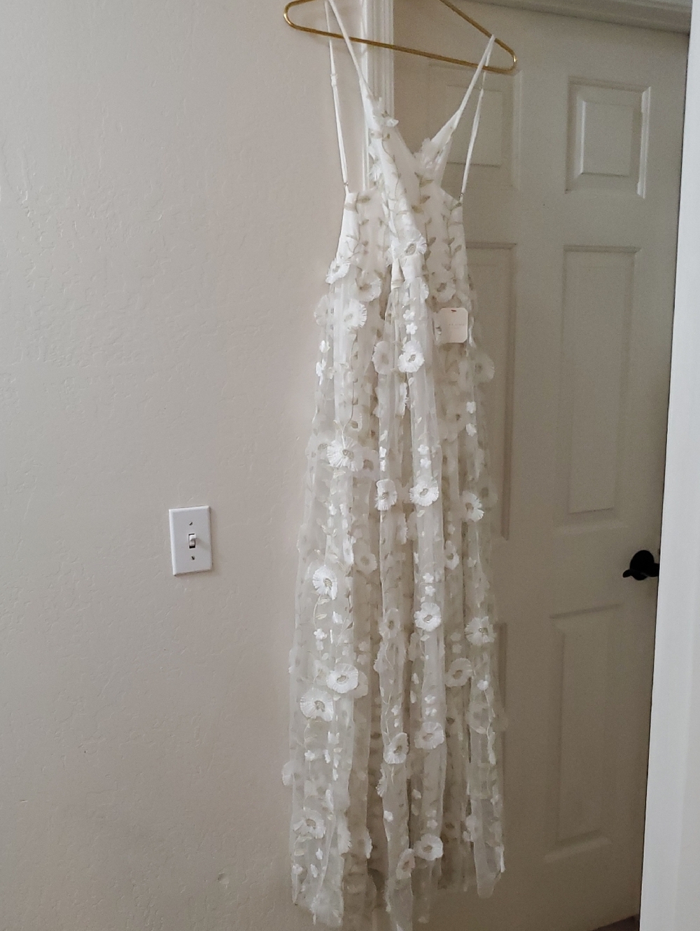 Altar'd State White Floral Embroidered Dress